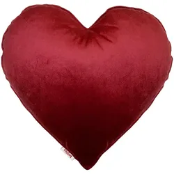 HERZKISSEN Samt&Sonders karmin-rot 35x32 cm