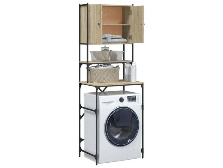 [France Stock]Armoire de machine à laver - chêne sonoma - 68x48 5x194cm - - Accessoire lave-linge[80427]