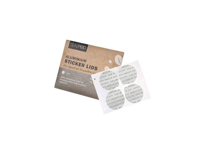 Aluminium-Aufkleber Deckel für wiederverwendbare Kapseln Sealpod Nespresso, 100 Stk.