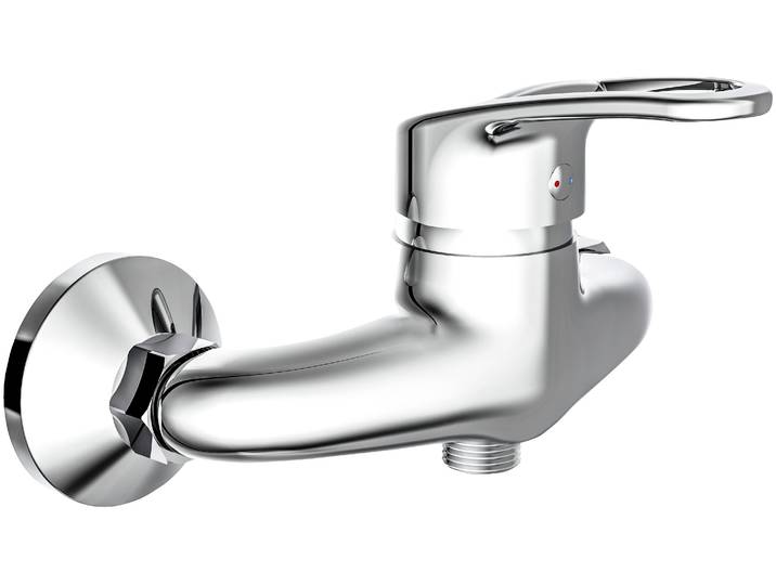 Duscharmatur SCHÜTTE Batoni , grau (chrom), B:18cm H:10,9cm T:14,3cm, Messing, Armaturen, Duscharmatur, Wasserhahn Bad, Mischbatterie Dusche in Chrom