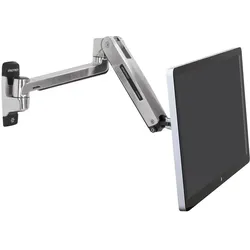 Ergotron LX HD Sitz-Steh-Wandmontage-LCD-Arm für einen Monitor bis 124,46 cm 49 Zoll Aluminium