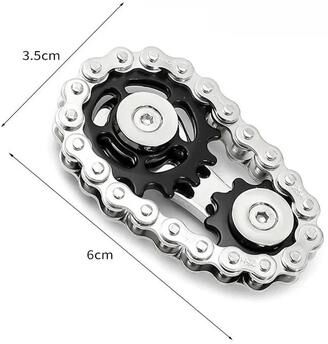 Uplifted Finds Precision Metal Gear Fidget Spinner Stainless Steel Desk Toy & Stress Relief Hand Spinner black Gear