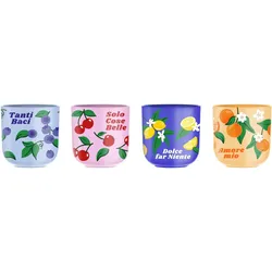 Bialetti, Tasse, Mercato Della Frutta Espressobecher (90 ml, 4x)