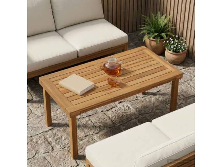 Tischplatte Rechtwinklig Massives Teakholz Natur Wasserbasierte Beschichtung,glatte Oberfläche,einfache Reinigung,minimalistisches Design,vielseitig einsetzbar