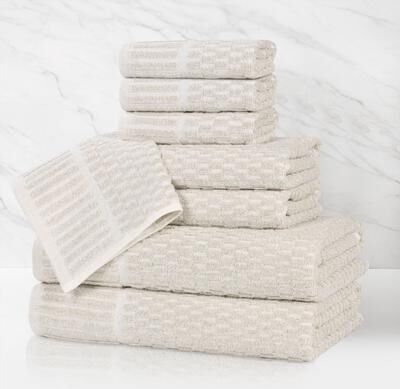 Superior Juno Viscose Cotton Blend 8 Piece Towel Set