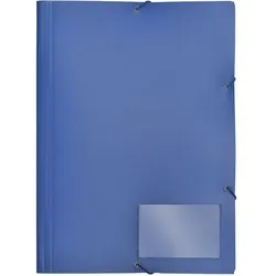 FolderSys Eckspannmappe A4 PP mit Klappen vollfarbig blau