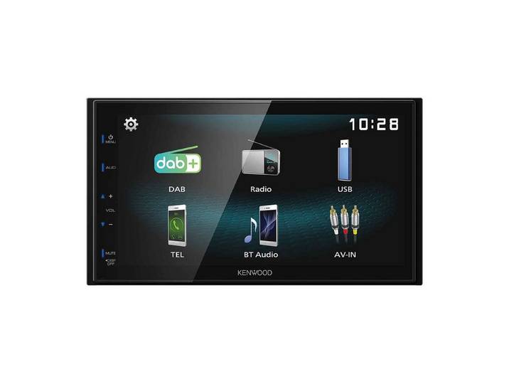 KENWOOD DMX125DAB 2-DIN DAB+ Bluetooth Apple Android Autoradio Autoradio (RDS, AM/FM Radio, Animiertes Display, Bluetooth, DAB+, Freisprecheinrichtung, Touchscreen, DAB)