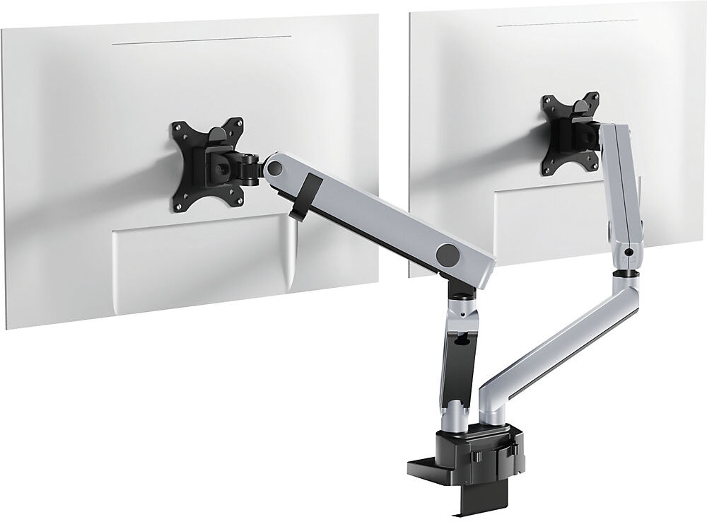 Monitorhalterung SELECT PLUS, für 2 Monitore, silber DURABLE