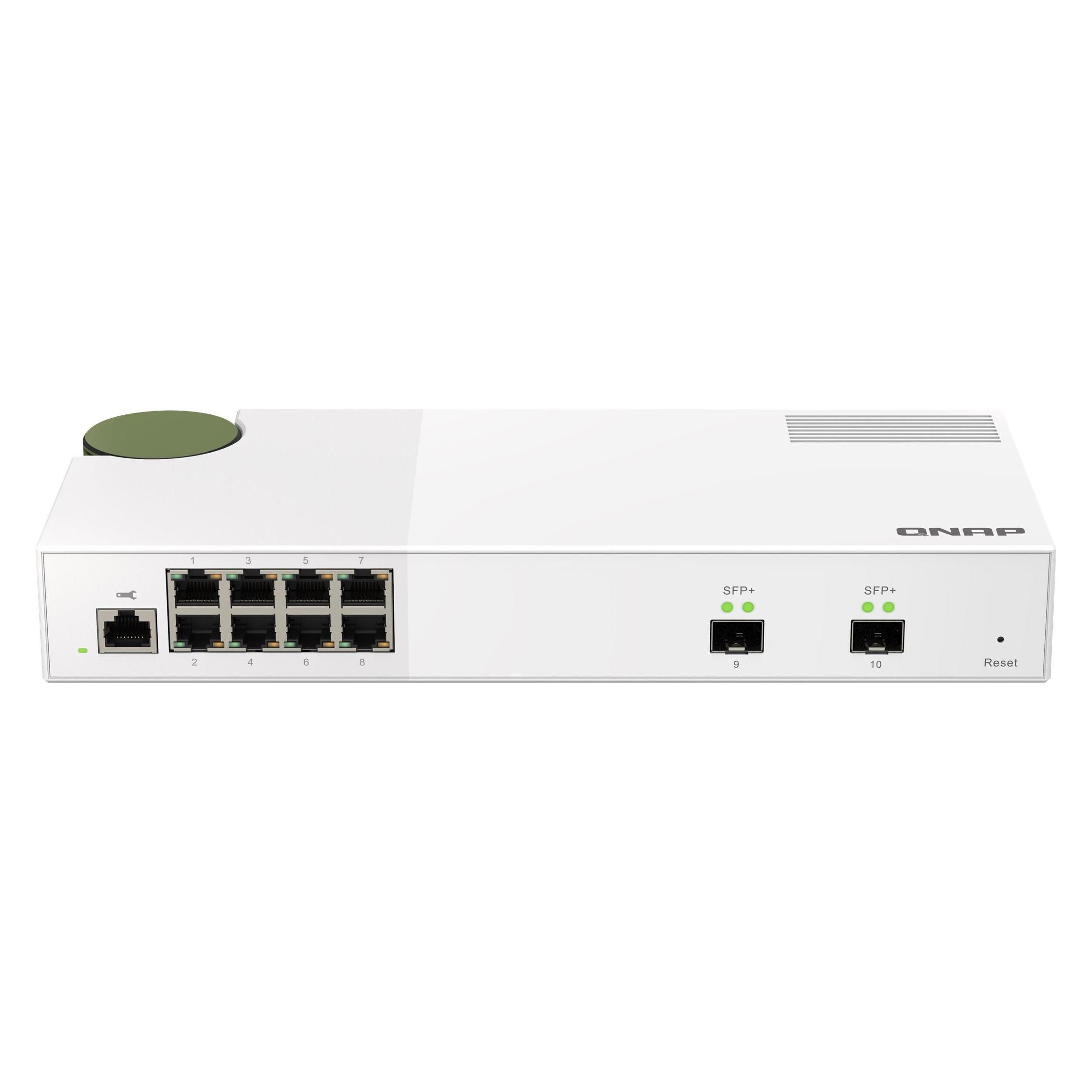 QNAP QSW-M2108-2S, 8 port, 2 port SFP+, web managed switch (8 Ports) (QSW-M2108-2S)