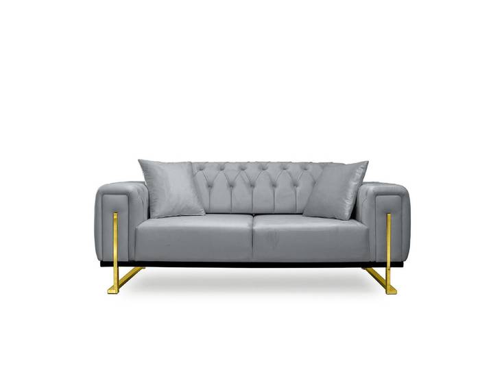 Palms-Store Sofa Valenci 6 Stoff-farben & 3 Kufen Farben, frei kombinierbar, mit Bettfunktion
