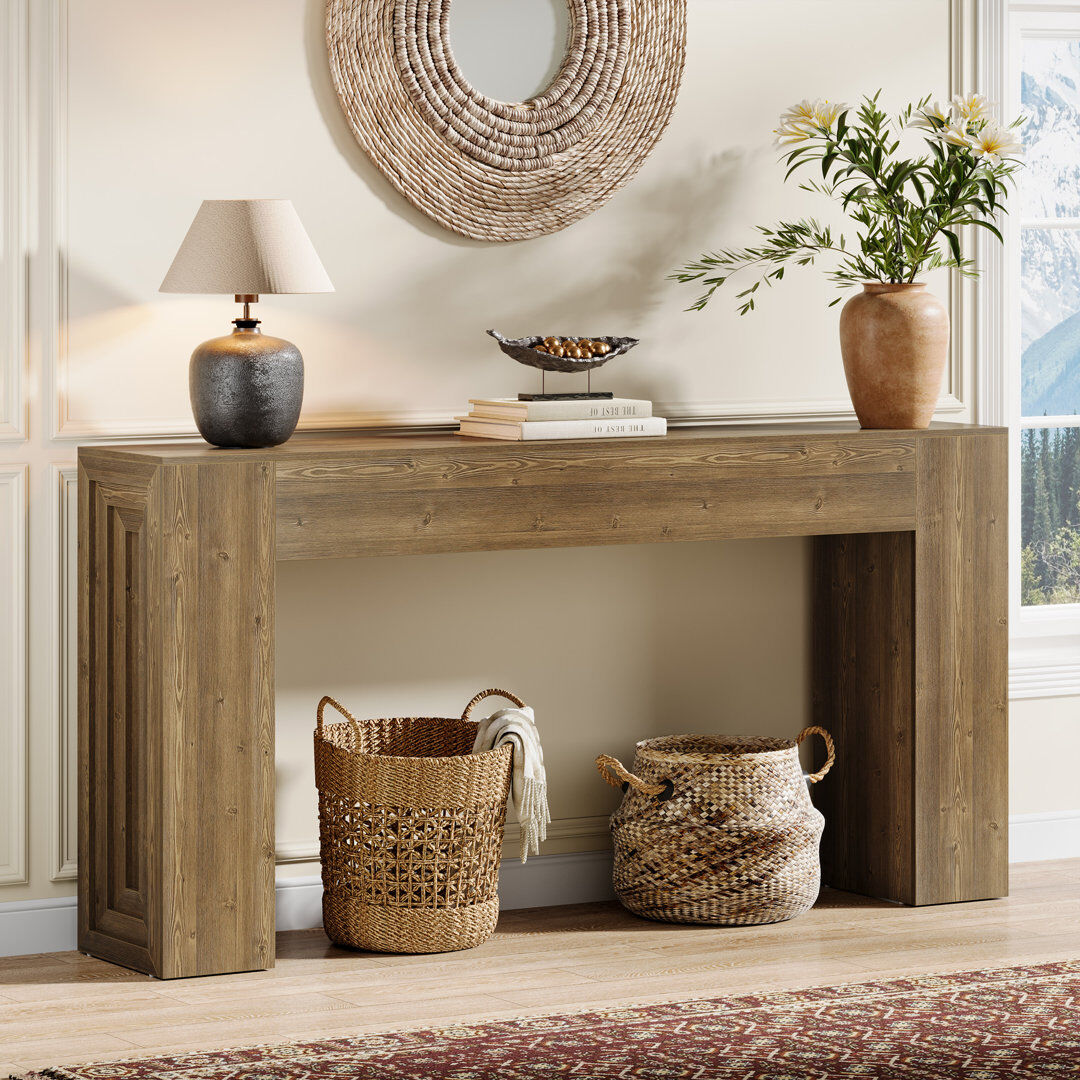 Blue Elephant 160Cm Console Table Brown Wood 80cm H X 160cm W X 30cm D