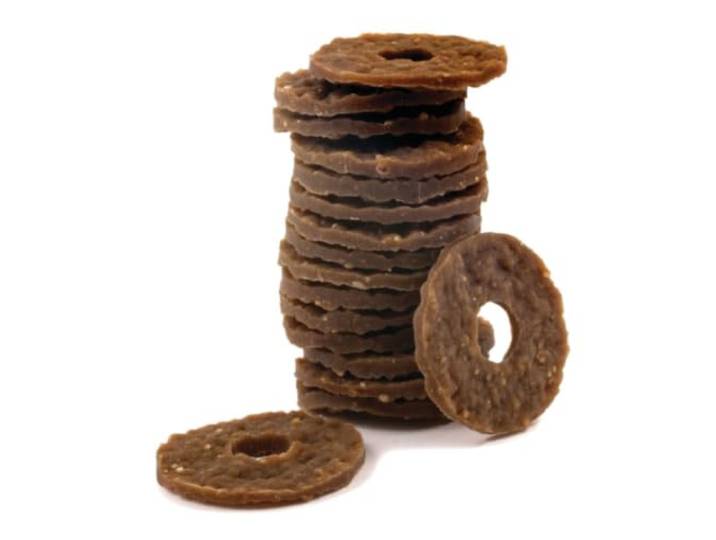 PetSafe Busy Buddy Kauringe aus Rohhaut für Hunde, Für Snackring-Spielzeuge von PetSafe geeignet, Größe B, 16 Stück