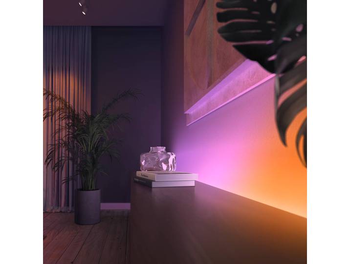 Philips Hue Gradient Ambiance Strip 1m Erweiterung Ambiance, dimmbar, für Wohn- / Esszimmer, Kunststoff