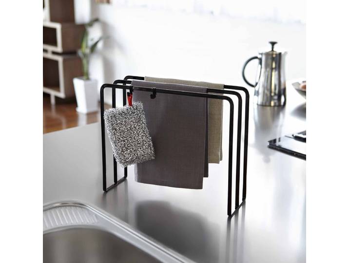 Porte-serviettes Tower 30 x 25 x 10cm Noir/Noir