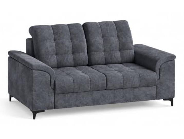 MW EURO-MEBLE 2-Sitz Sofa SNAP, Couch, Wohnzimmermöbel, Polstermöbel, Dreisitzer Sofa [Bangkok: Antracite]