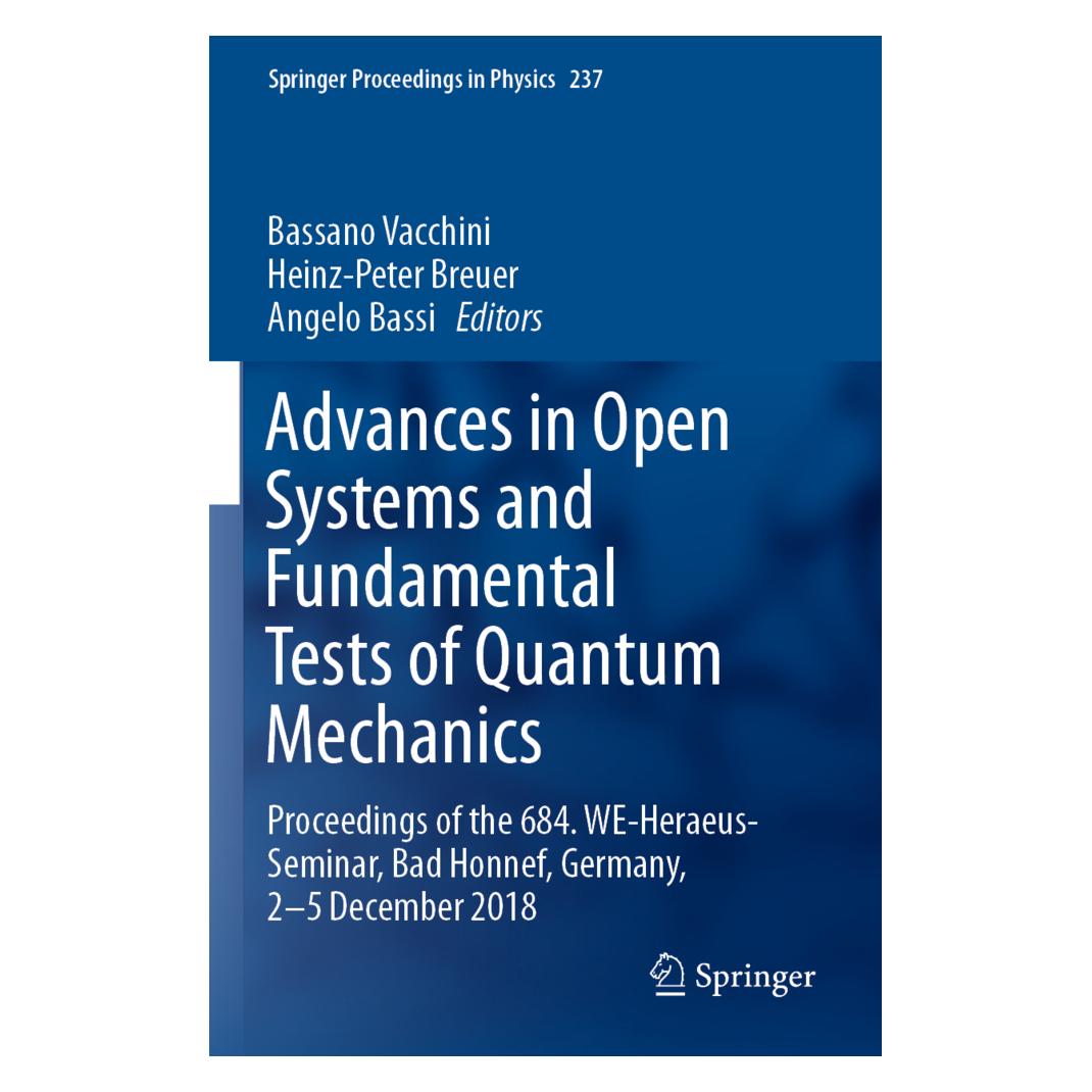 Springer Advances in Open Systems and Fundamental Tests of Quantum Mechanics (Englisch, Softcover, Angelo Bassi, Bassano Vacchini, Heinz-Peter Breuer) (56162366)