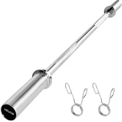 VEVOR Langhantelstange verchromte Zugstange 120 cm mit geriffeltem Griff für Krafttraining Gewichtheben Kniebeugen Kreuzheben Bankdrücken, Hantelstange für 5 cm Hantelscheiben mit 227 kg Tragkraft