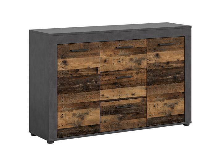 Sideboard Jam 125 x 35 x 80 cm Old wood/Matera Nachbildung