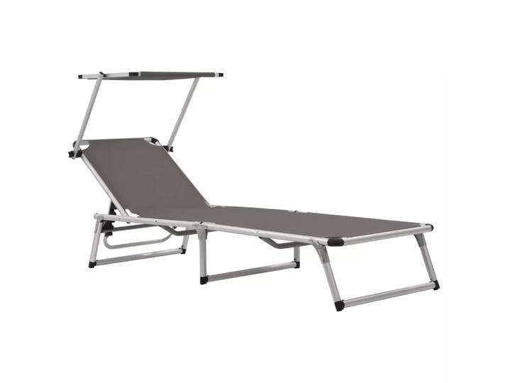 VidaXL - Gartenliege, One Size, Grau