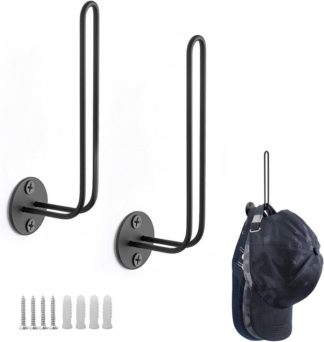 Allecto Plus Caphouder voor aan de wand - Set van 2 hoedenplanken voor accessoires