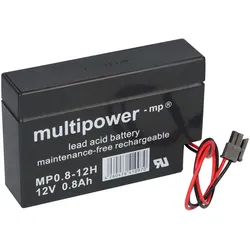 Amazon Multipower Blei-Akku MP0,8-12H Pb 12V 0,8Ah Heim und Haus Stecker