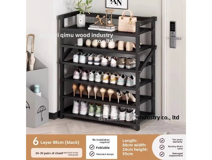 Étagère à chaussures pliable multifonctionnelle, installation facile, rangement à la maison, armoire à chaussures pliable, étagère de rangement multi-niveaux