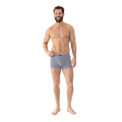 Boxer MEY, Herren, Gr. 7, grau (yacht blau), Single Jersey, Obermaterial: 94% Baumwolle, 6% Elasthan, Unterhosen