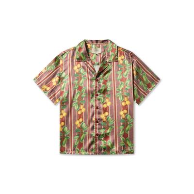 Langarmhemd PAS DE MONACO "Pas De Monaco FRUITS CUBAN SHIRT", Herren, Gr. XXL, US-Größen, fruits, 100% Polyester, mehrfarbig, normal, Hemden