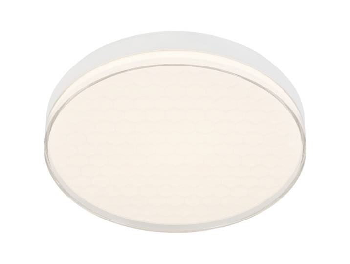 Deckenlampe Ria weiss Acryl 7800 lm Nur mit bestimmten Dimmern B 48 cm - LED - Lichtfarbe: Warmweiss- LED Energiesparlampe