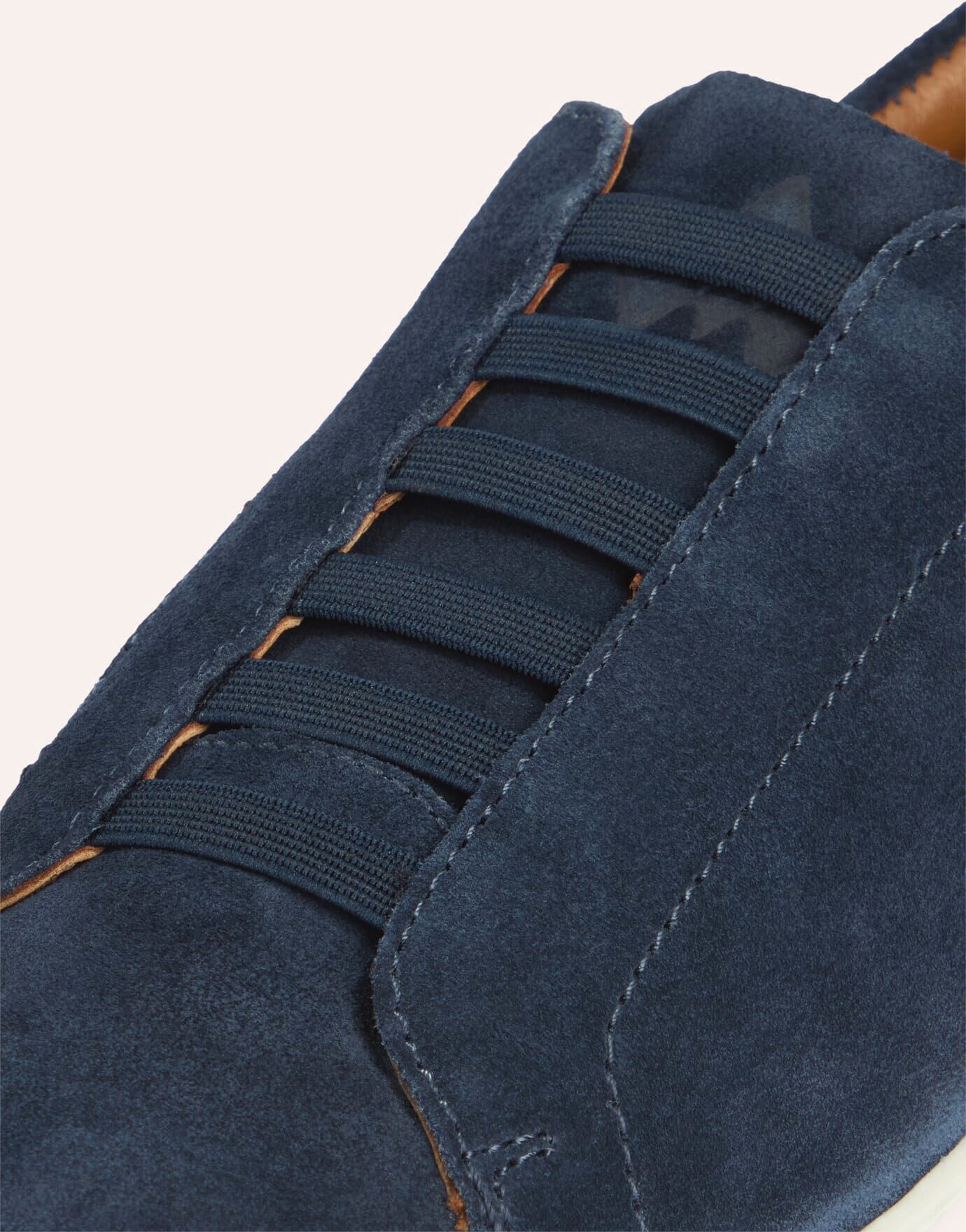 Walbusch Smart Casual Sneaker, noch offen: Größenlauf, Farbe Blau, 39, ohne Schnüren atmungsaktives Lederfutter Herren