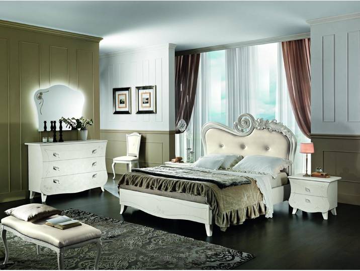 Xlmoebel Polsterbett Chesterfield Bett in edlem Stoff mit barocken Details (Bett), Hergestellt in Europa