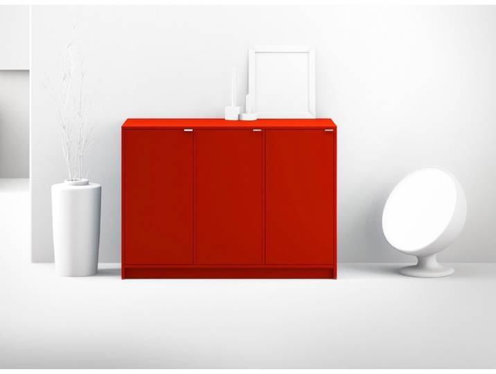 Commode sur mesure MDF Peint Rouge signal