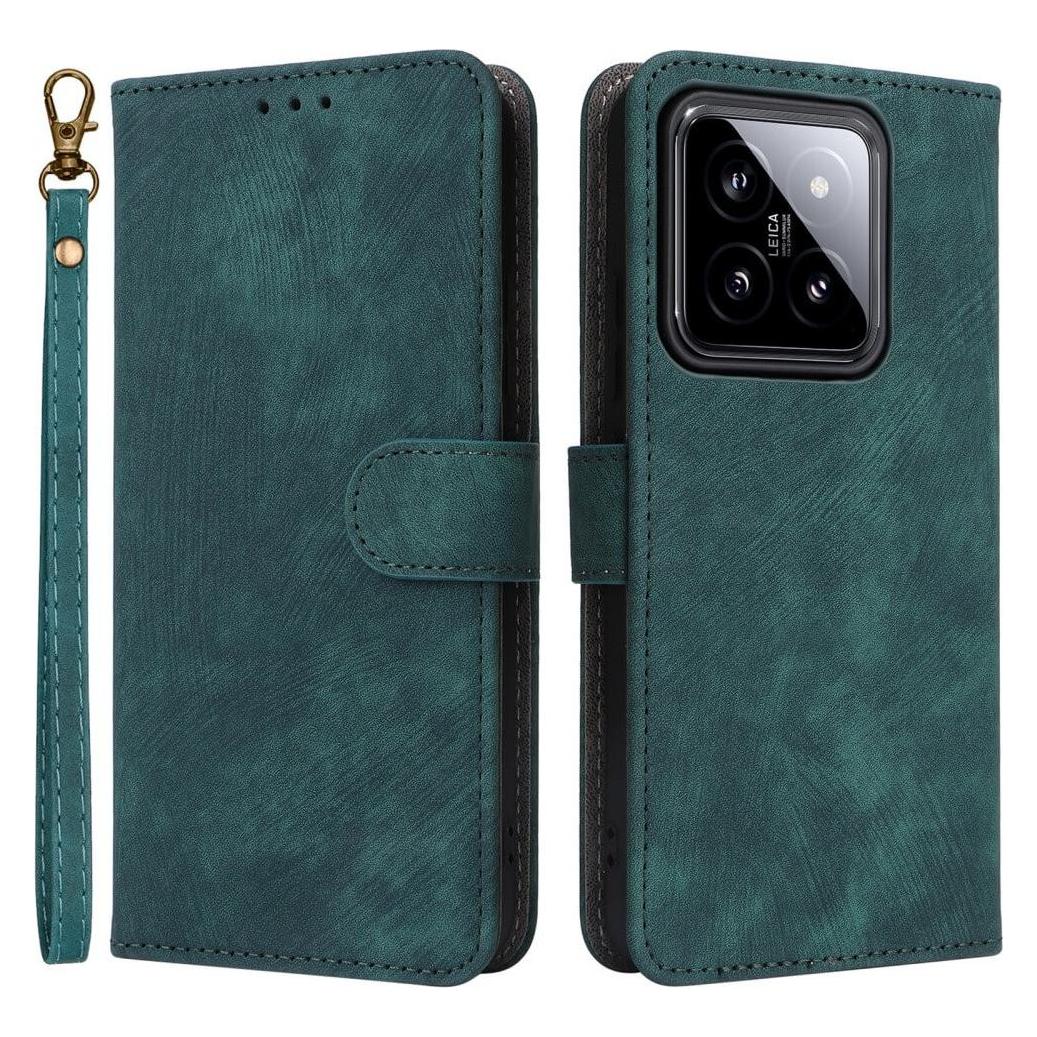 Cover-Discount Xiaomi 14 - Premium Handyhülle Etui grün (Xiaomi 14) (660166939C)
