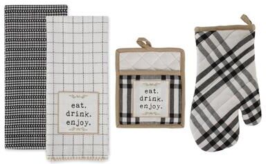 DII Home Sweet Farmhouse Kitchen Textiles, Home Sweet Farmhouse, 4 Pieces