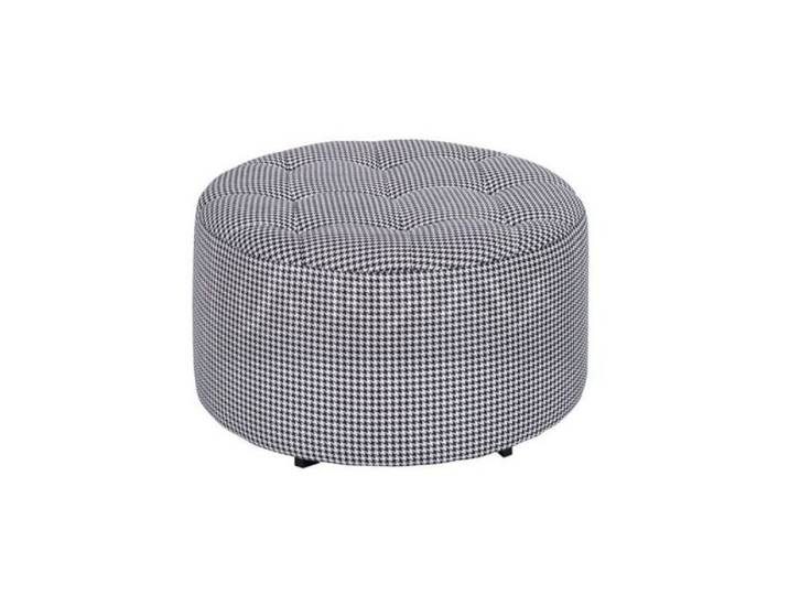 Xlmoebel Polsterhocker Runder Design Hocker aus Textil - Fußhocker Ottomane Sitz, Made in Europa