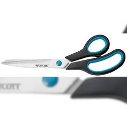 Westcott Easy Grip Schere, 23,5cm, blau-schwarzer Kunststoffgriff, rostfreie Klinge