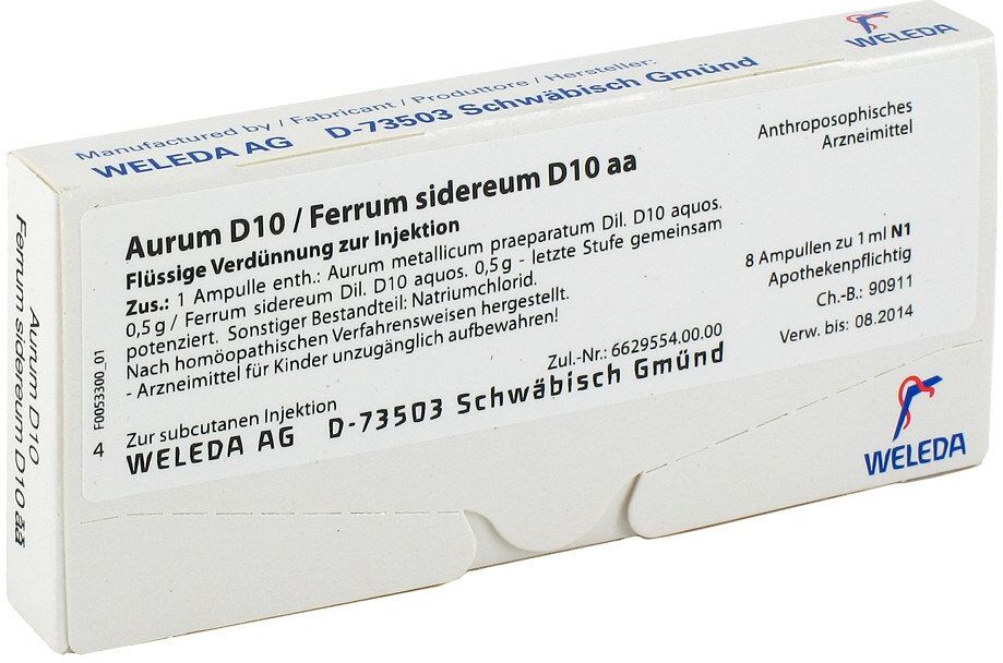 Aurum D10/ferrum Sidereum D10 aa Ampullen