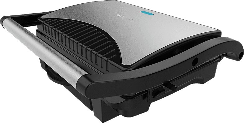 Grill - Cecotec Rock’nGrill 1000 Dark, W, Antiadherente, Altura adaptable, Dark Inox