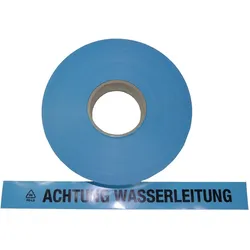 FLUID 20007 Ortungsband Blau mit Aufdruck ACHTUNG WASSERLEITUNG Länge 250m