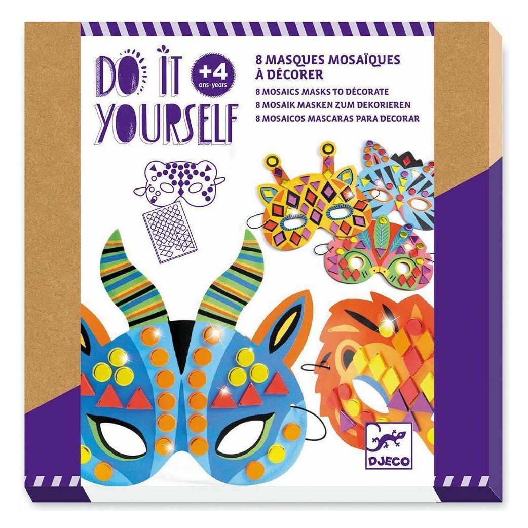 Djeco DIY - Mosaik Masken Dschungeltiere (5407900)