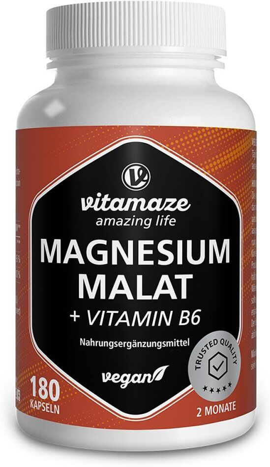 Vitamaze Magnesium Malat + Vitamin B6 Kapseln vegan