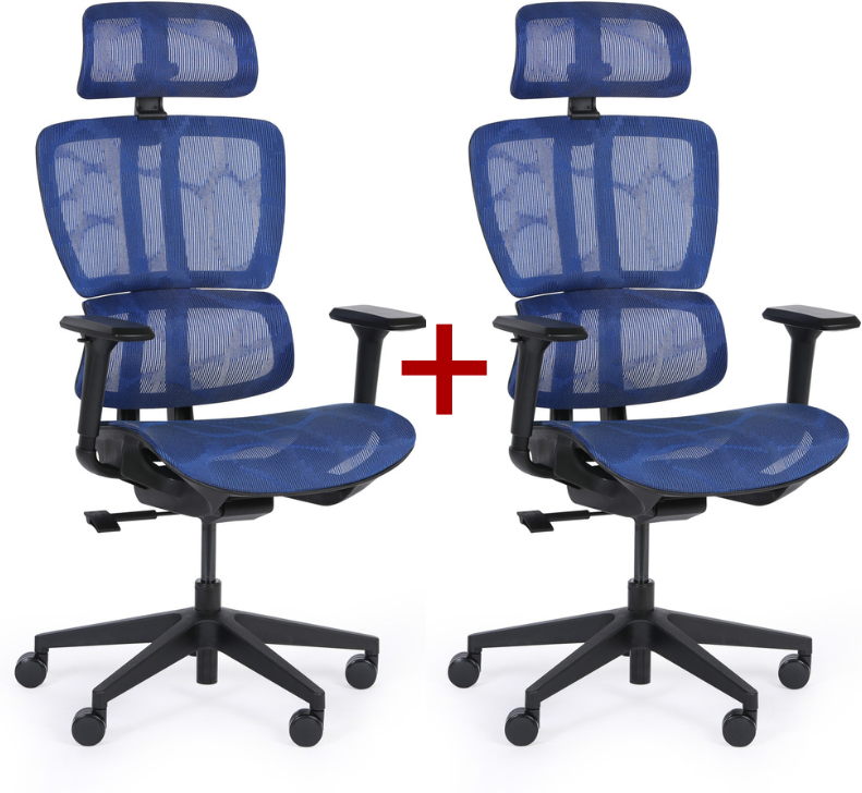 B2B Partner Bürostuhl NICO 1+1 GRATIS, blau