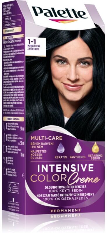 Schwarzkopf Palette Intensive Color Creme coloration cheveux permanente teinte 1-1 C1 Blue Black 1 pcs