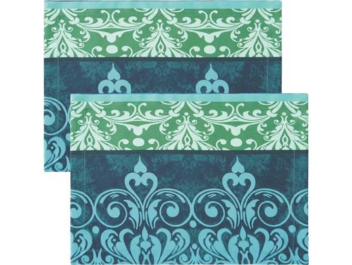 Erwin Müller Tischsets Paisley 2er-Pack fleckabweisend blau Größe 35x50 cm