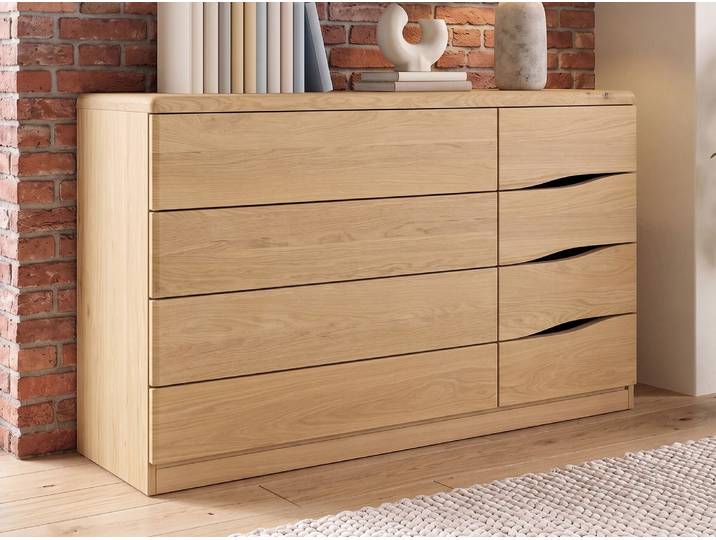 Kommode Eiche Hell „Sophie“ 150 cm Massivholz Eiche Hell