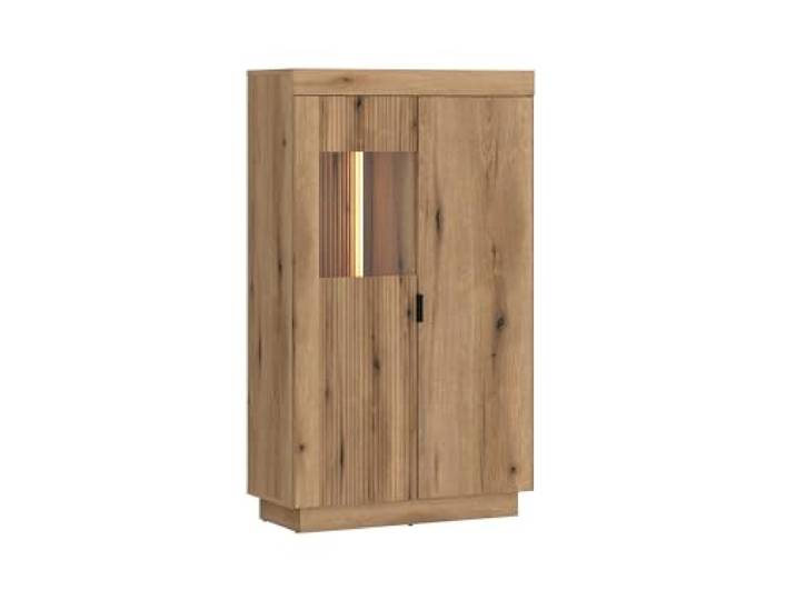 möbelando Stauraumvitrine >DELAMAR< in Coast Evoke Eiche Dekor - 80,4x140,2x39,6 (BxHxT)