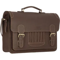 Mika, Servietten, Aktentasche REED Briefcase REED dunkelbraun matt/dark brown matt (39 x 12 cm)