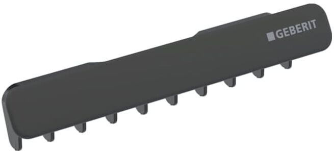 Geberit Cache de vidange One avec insert à peigne, fixation magnétique, noir ma (505082141)