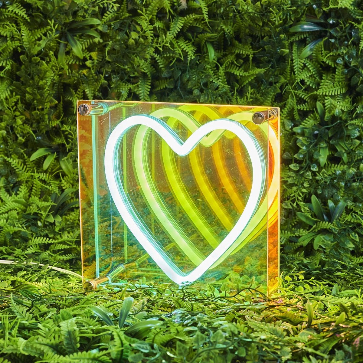 LED Neon Decoratie Verlichting Hart Warm Wit - 18 x 18 x 4 cm