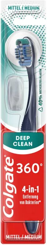 Colgate - 360° Deep Clean Medium Zahnbürste, 360° Medium, 1 Stück